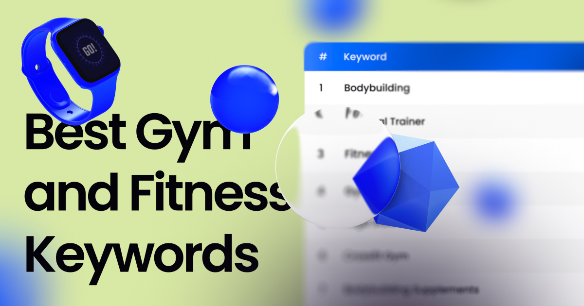 Best Gym and Fitness Keywords: cover for an article by WPrime