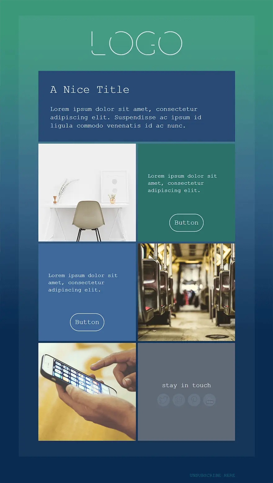 A well-designed email newsletter template