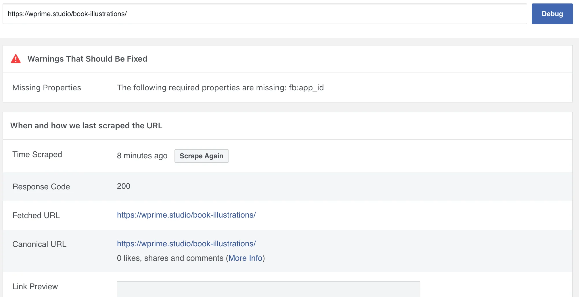 How to work with Facebook Sharing Debugger