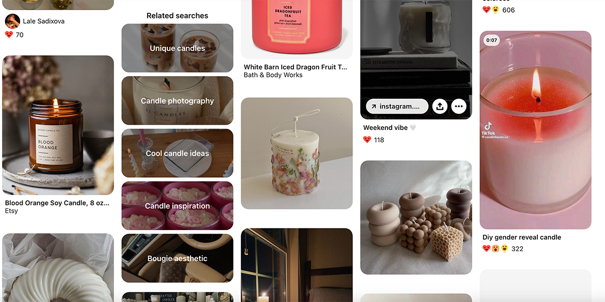 Pinterest guided search shows you extra keys
