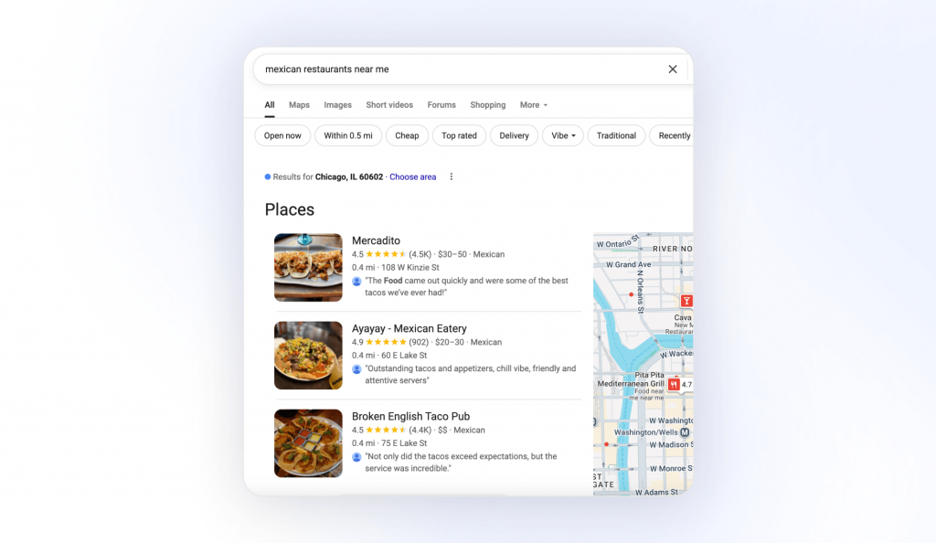 Search results for "mexican restaurant near me"