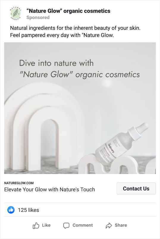 Sponsored posts of organic cosmetics